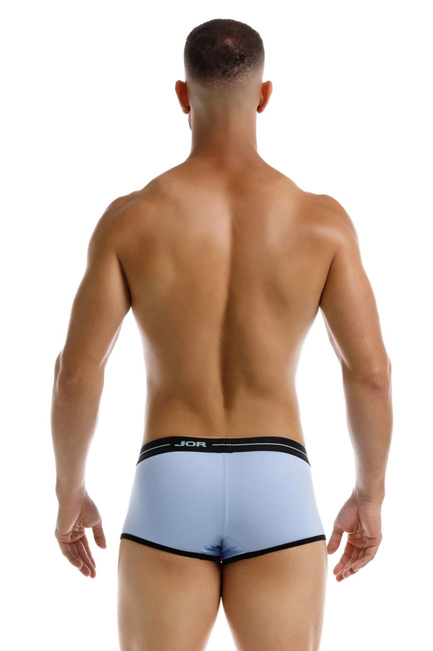Blue CITYBOYZ★USA Jor Astra Trunk showcasing a comfortable fit and stylish design in a close-up of the underwear fabric and waistband.