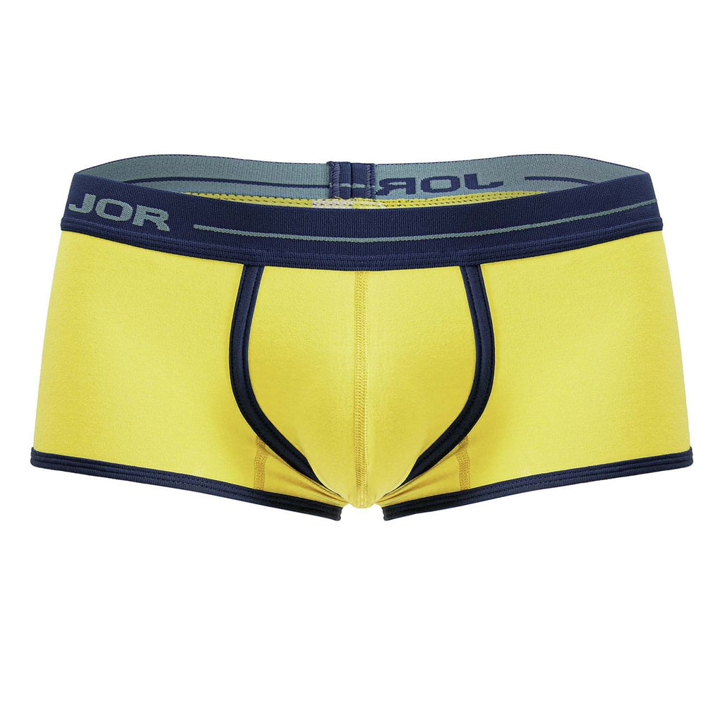 Yellow Jor Astra trunk by CITYBOYZ★USA, showcasing comfortable fit and stylish design in a close-up image.
