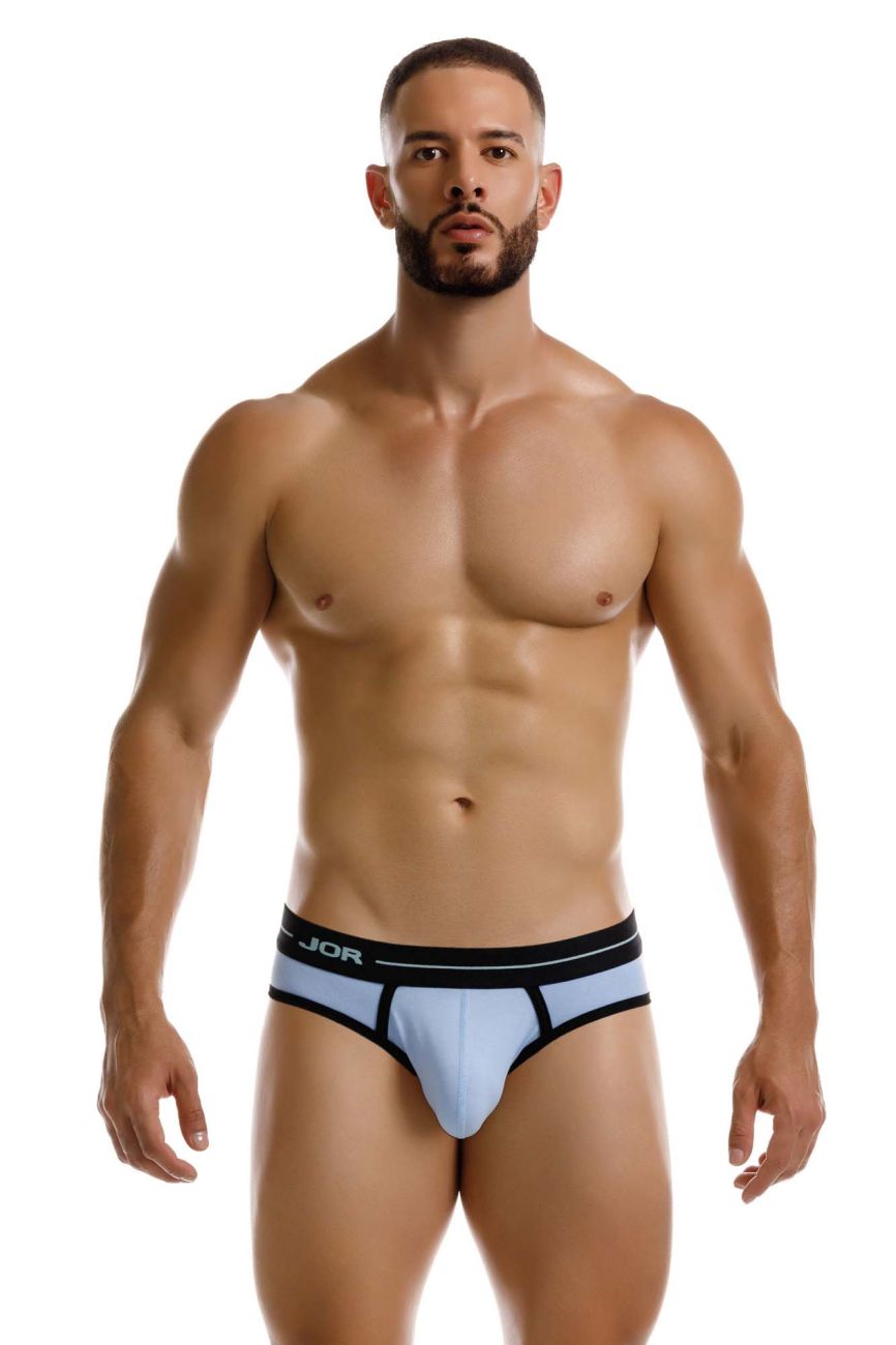 Blue Jor Astra brief by CITYBOYZ★USA, stylish men's underwear with a comfortable fit, displayed on a model.