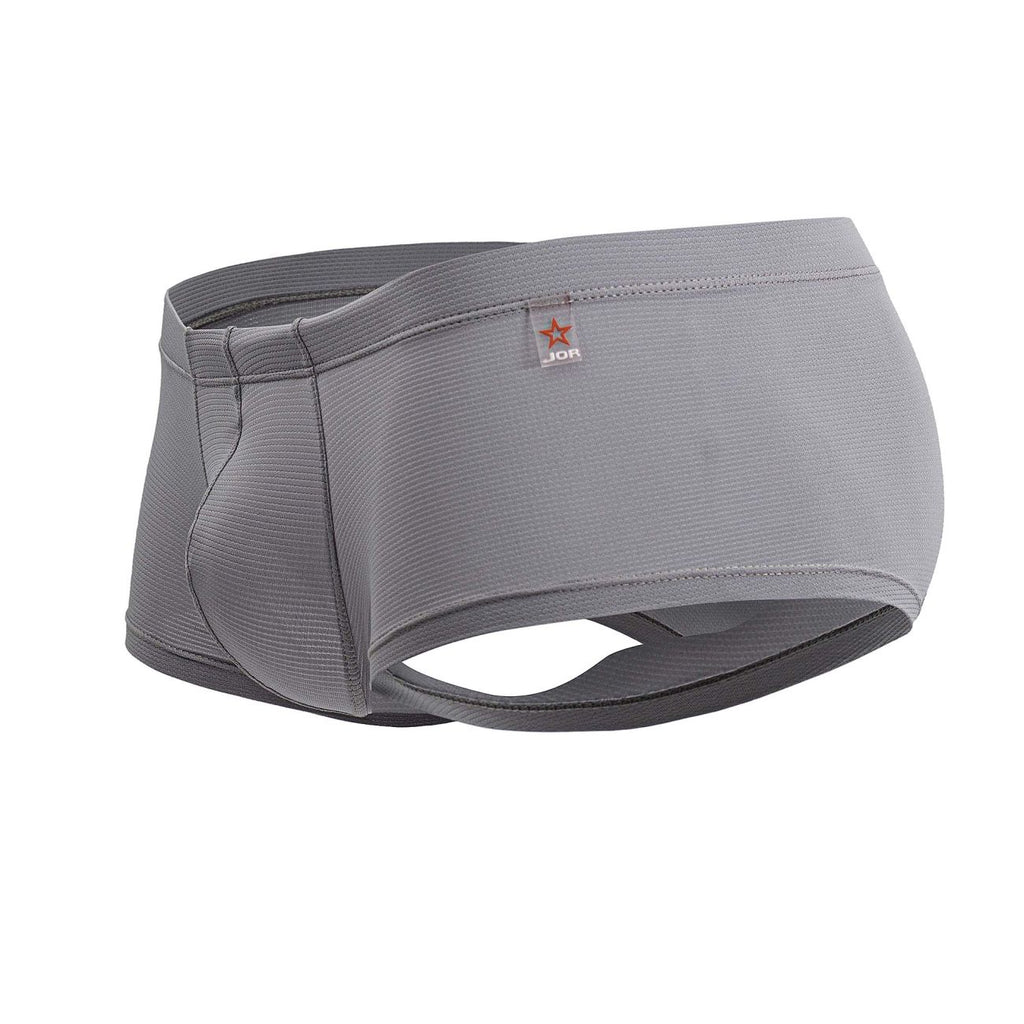 Gray Jor Cosmo Trunk by CITYBOYZ★USA, comfortable men's underwear with a snug fit and supportive design, shown on a model.