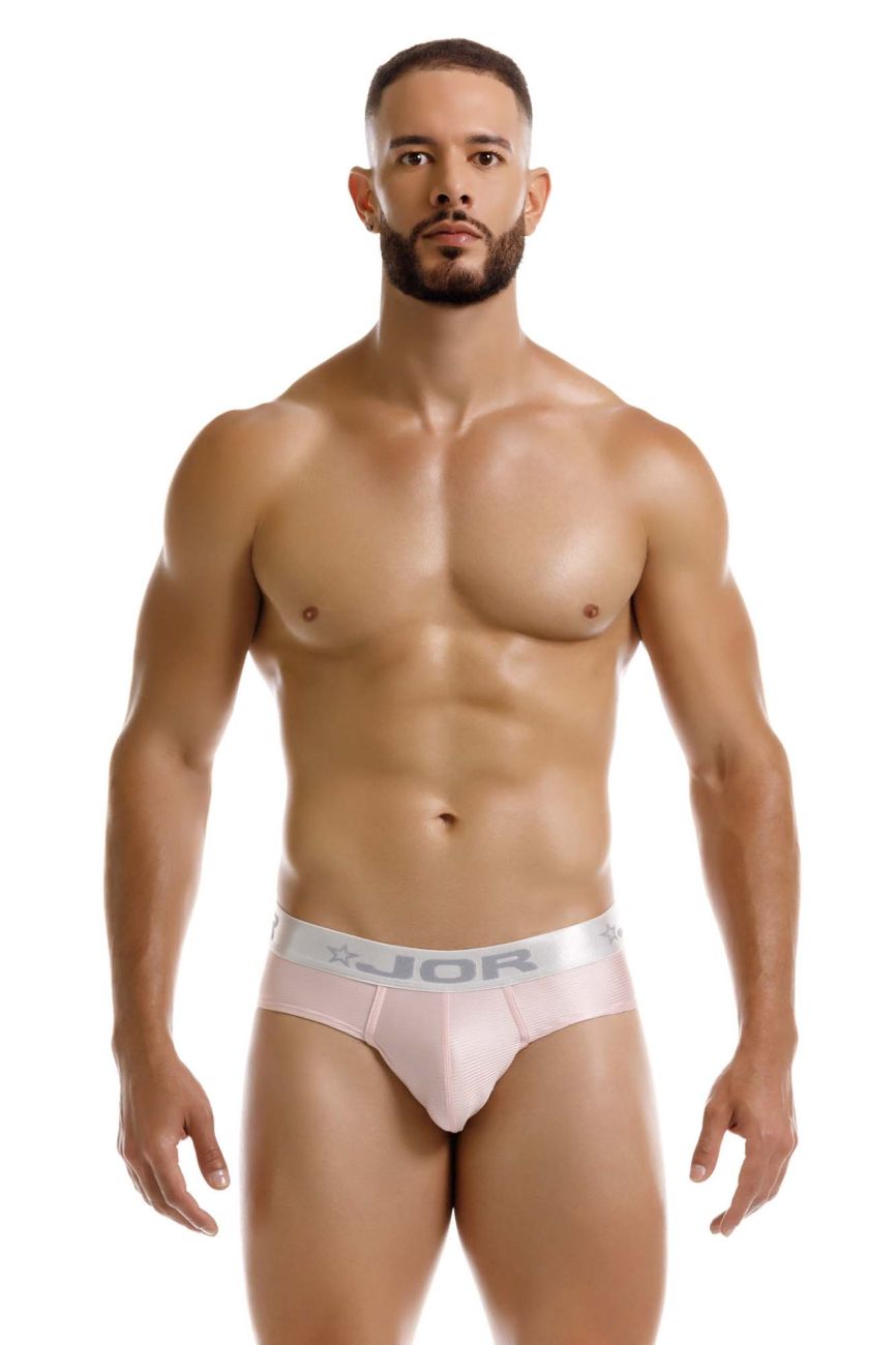Pink CITYBOYZ★USA Jor Bright brief, stylish men's underwear with comfortable fit for daily wear, shown on a model.