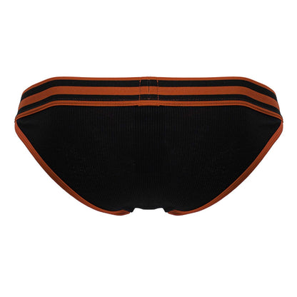 Black Jor Rush bikini underwear by CITYBOYZ★USA with seamless design and lightweight fabric, shown on a flat surface.
