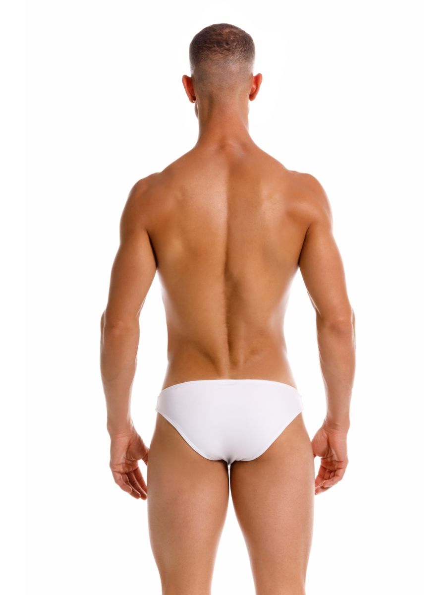White Jor Travel Swim Brief 2273 bikini by CITYBOYZ★USA, featuring a sleek design and comfortable fit for beach or pool.