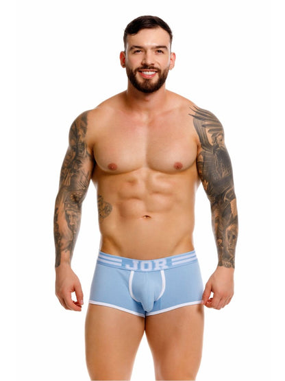 Blue Jor College Trunks 2320 by CITYBOYZ★USA, showing a sturdy fabric trunk with reinforced handles and metal buckles.