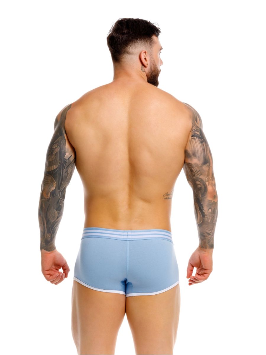 Blue CITYBOYZ★USA Jor College Trunks 2320 men's underwear, snug fit with soft waistband, displayed on a neutral background.