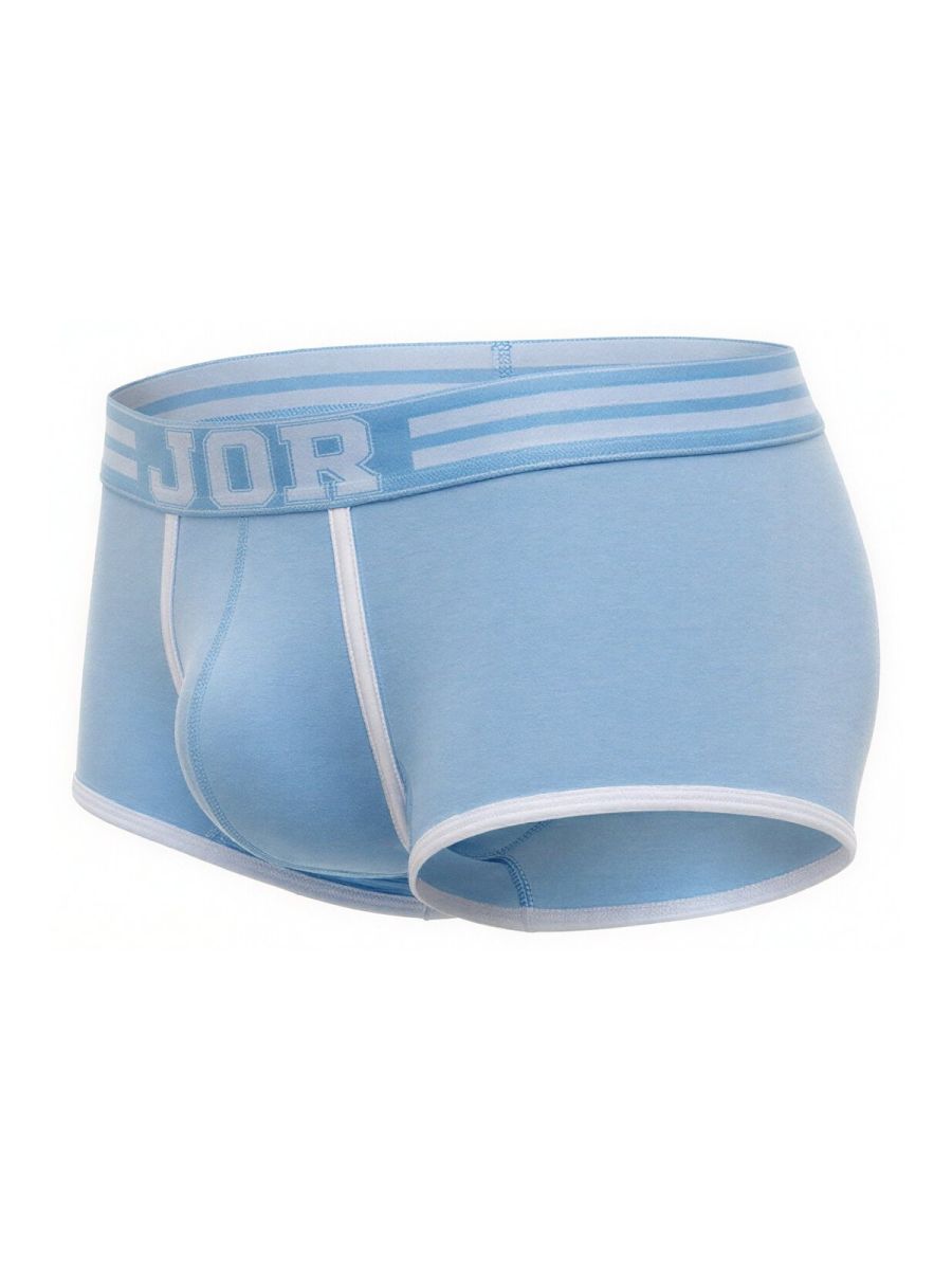 Blue CITYBOYZ★USA Jor College Trunks 2320 men's underwear, snug fit, cotton blend, with waistband logo and smooth fabric.