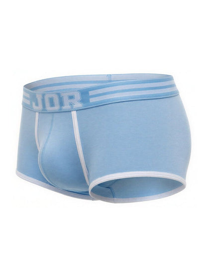 Blue Jor College Trunks 2320 by CITYBOYZ★USA, showing a sturdy fabric trunk with reinforced handles and metal latches.