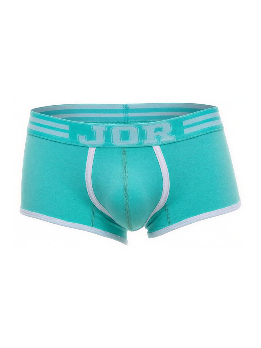 Mint green Jor College Trunks 2320 by CITYBOYZ★USA, premium men's underwear with a snug fit and comfortable waistband.