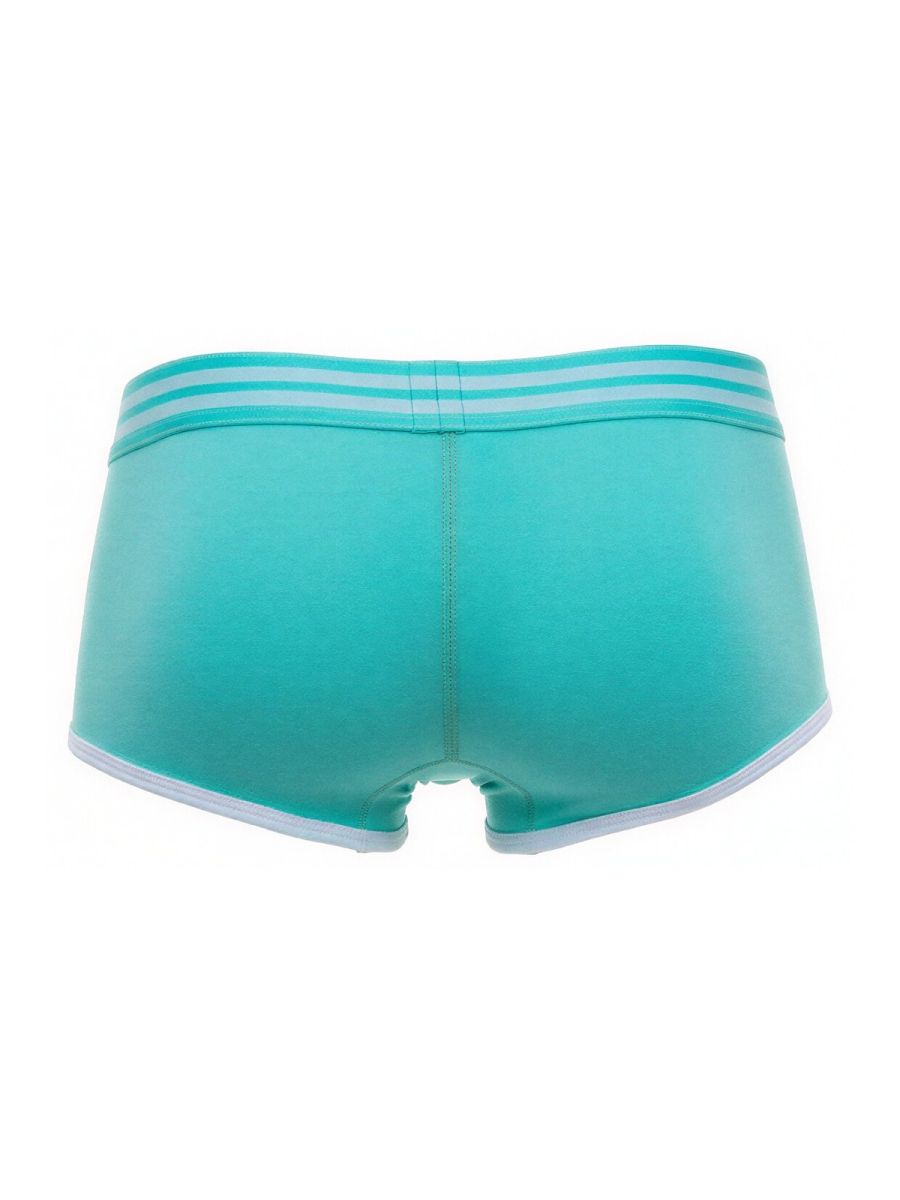 Mint green Jor College Trunks 2320 by CITYBOYZ★USA, men's underwear with a comfortable trunk design and branded waistband.