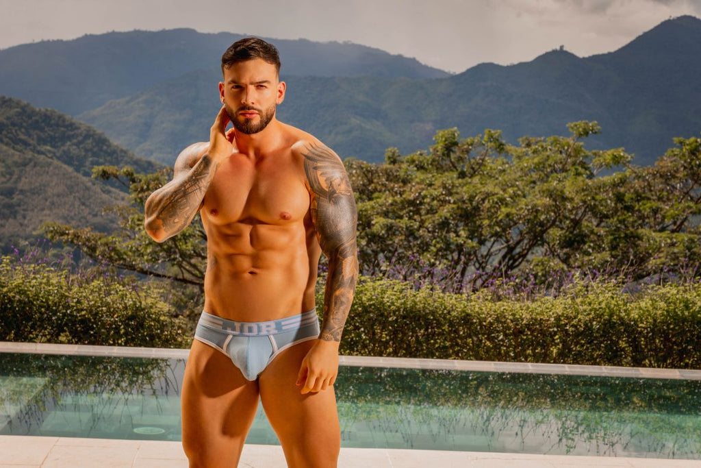 Blue Jor College Brief 2321 by CITYBOYZ★USA, premium men's underwear with a comfortable fit and classic brief style.