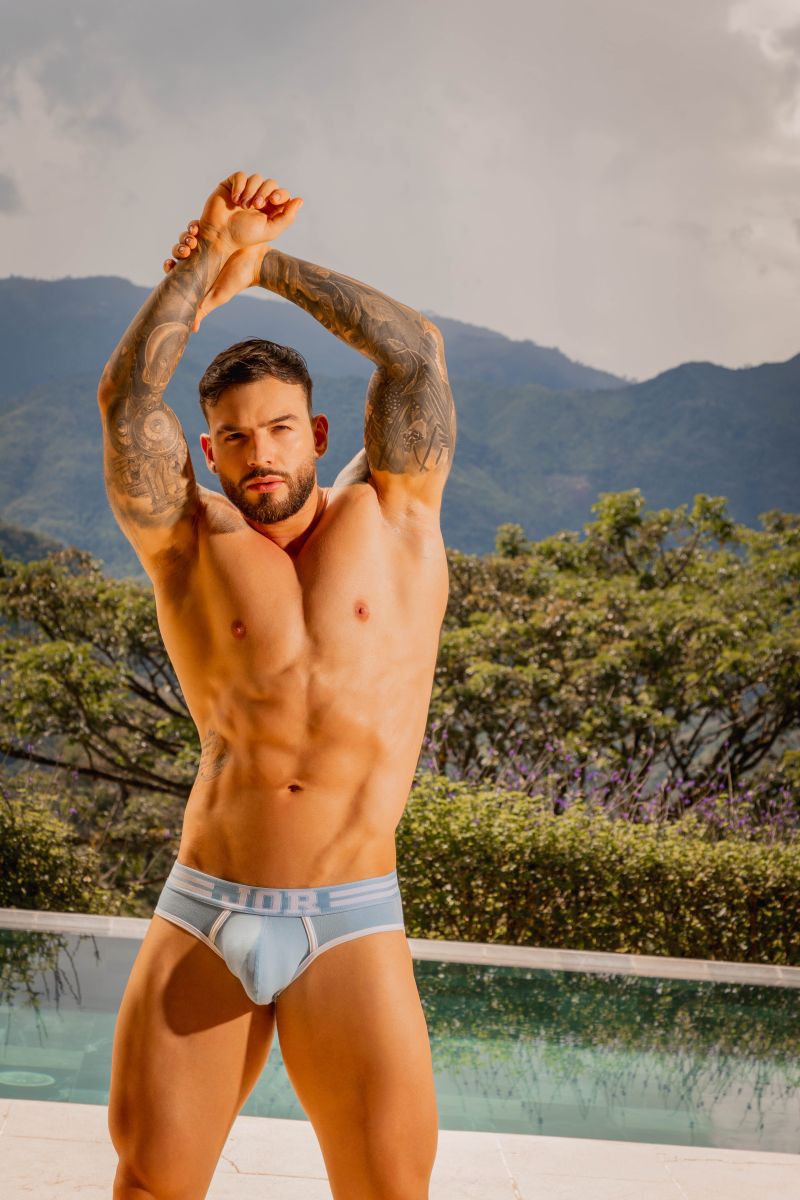 Blue CITYBOYZ★USA Jor College Brief 2321 men's underwear with a comfortable fit and classic brief design.