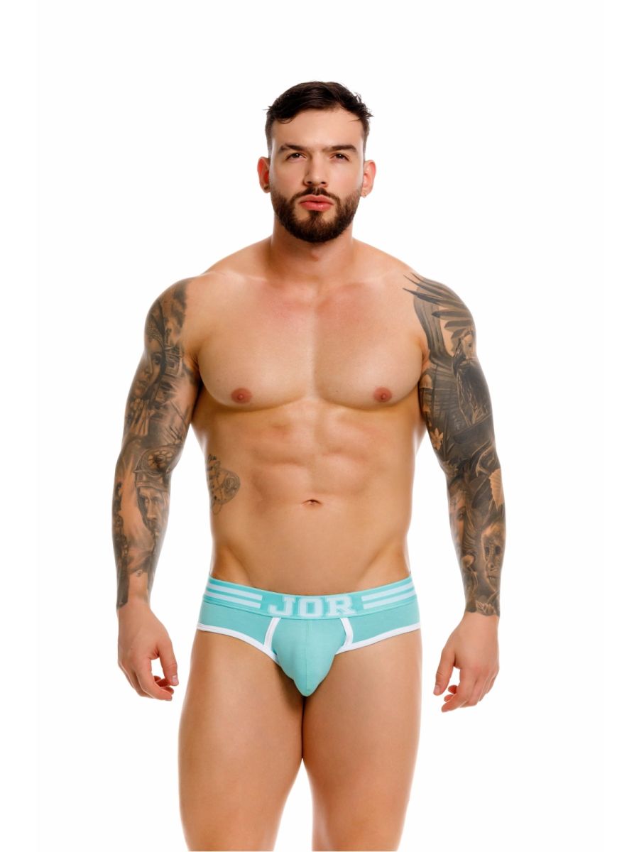 Mint green men's briefs from CITYBOYZ USA Jor College Brief 2321, with a comfortable fit and supportive design.