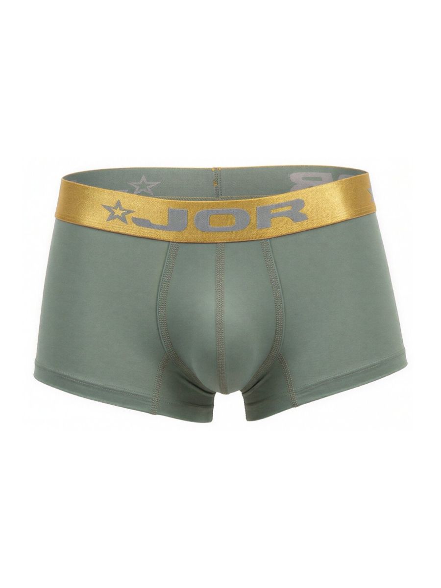 Green CITYBOYZ★USA Jor Soho Trunk 2326 men's underwear with comfortable fit and supportive design, shown in front view.