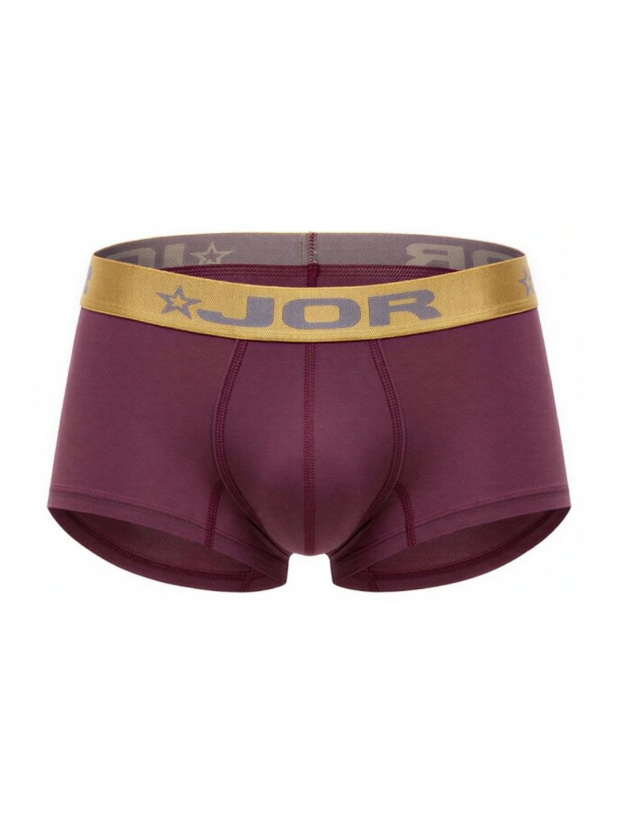 Wine-colored CITYBOYZ USA Jor Soho Trunk 2326 men's underwear, fitted waistband, and comfortable fabric detail.