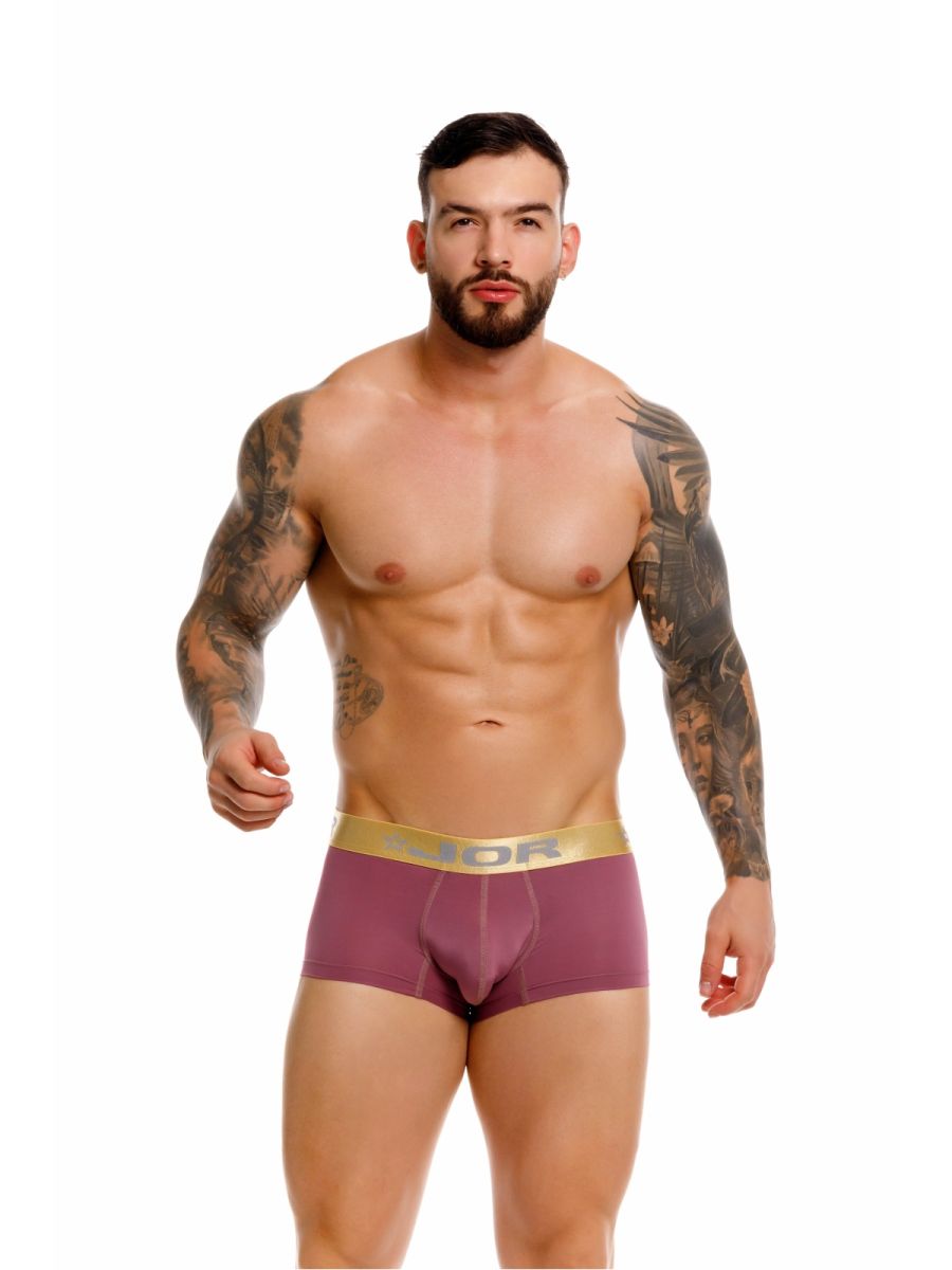 Men's wine-colored Jor Soho Trunk by CITYBOYZ★USA, premium men's underwear, featuring a snug fit and comfortable waistband.