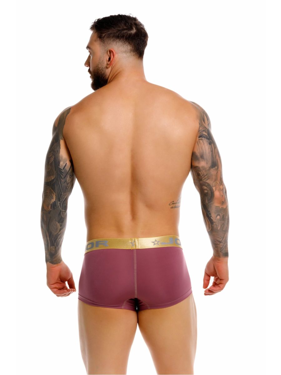CITYBOYZ USA Jor Soho Trunk 2326 in wine color, close-up of premium men's underwear with comfortable fit and smooth fabric.