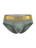 Green CITYBOYZ USA Jor Soho Brief trunk, comfortable men's underwear with stylish fit, shown on a mannequin.