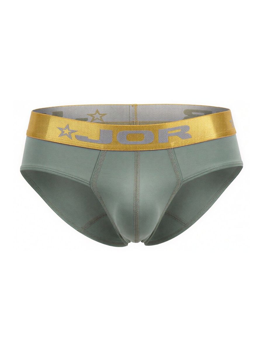 Green CITYBOYZ USA Jor Soho Brief trunk, comfortable men's underwear with stylish fit, shown on a mannequin.