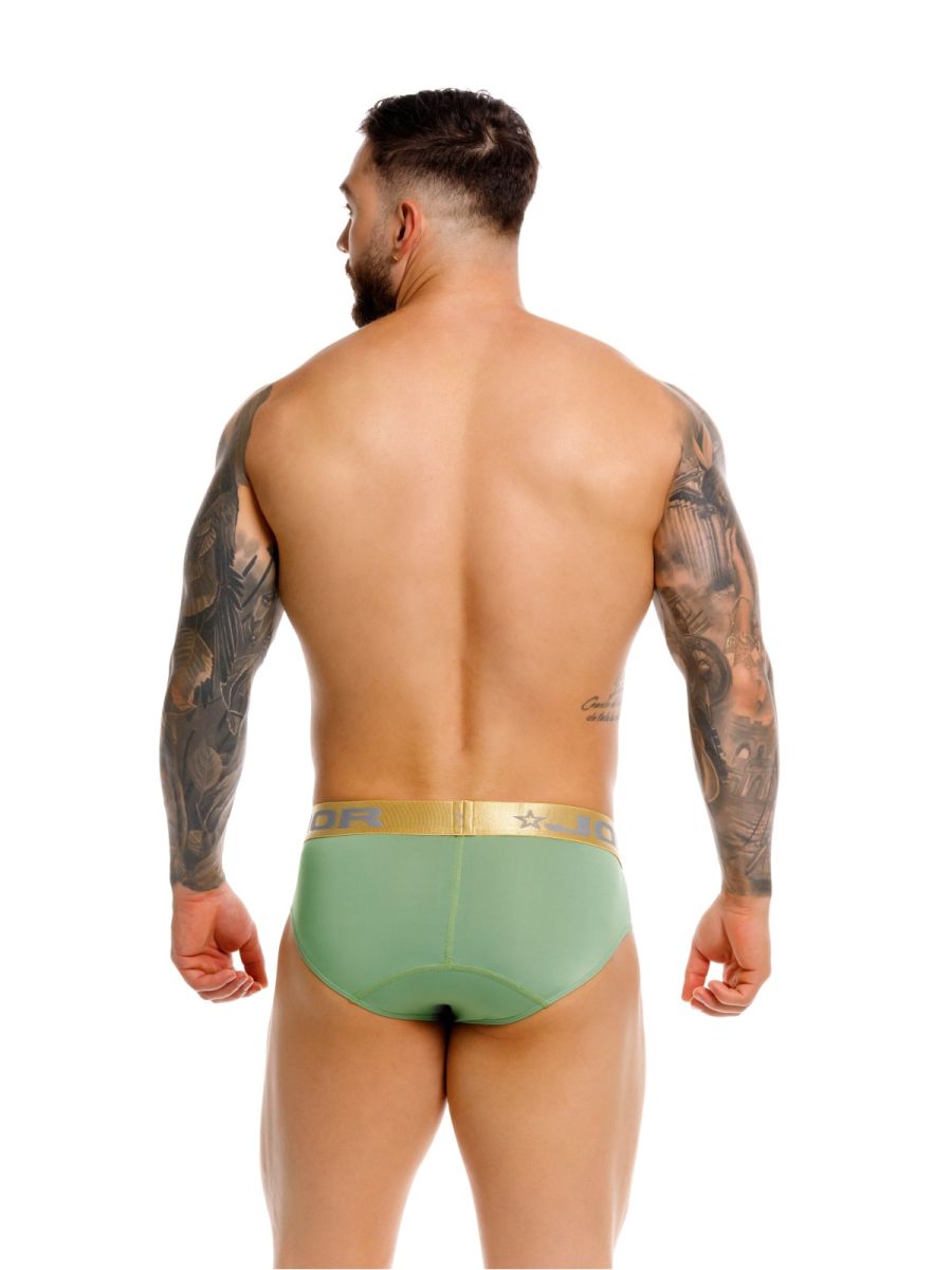 Green CITYBOYZ USA Jor Soho Brief trunk with comfortable fit and stylish design, shown on a model.