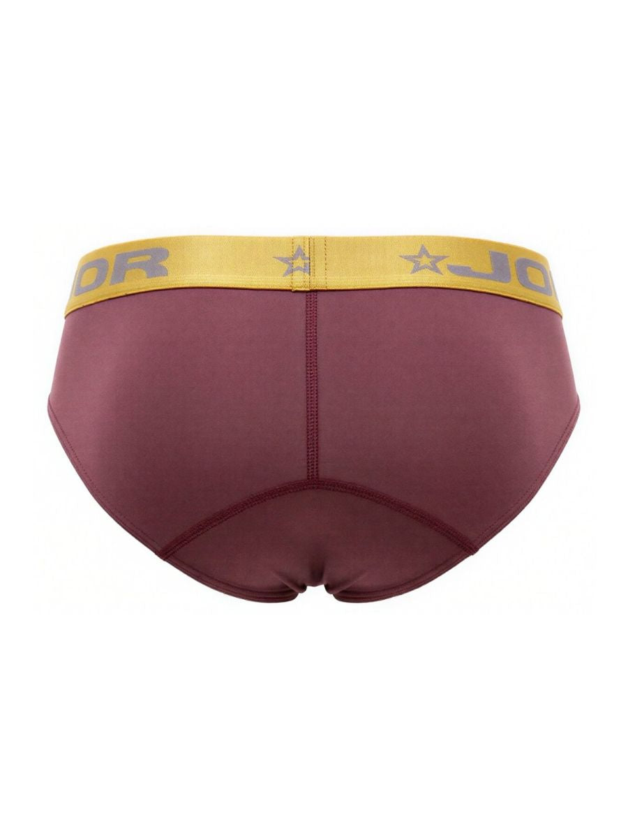 CITYBOYZ★USA Jor Soho Brief trunk in wine color, featuring comfortable fit and stylish design, shown on a model.