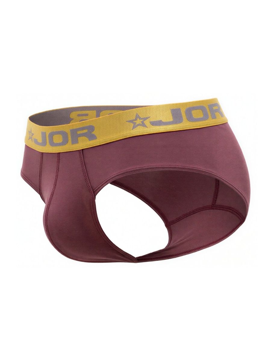 Wine-colored CITYBOYZ USA Jor Soho Brief trunk with sleek fit and comfortable fabric, shown on a model.
