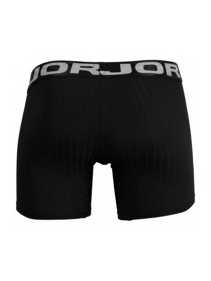 Black Jor Cronos Boxer Brief by CITYBOYZ★USA, close-up of the fitted boxer brief fabric and waistband.