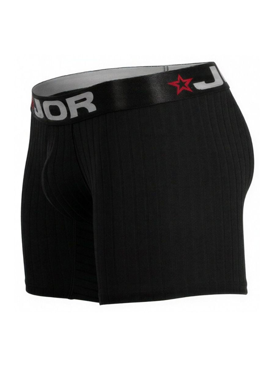 Black Jor Cronos Boxer Brief by CITYBOYZ★USA, showcasing a snug fit and stylish comfort in a close-up view.