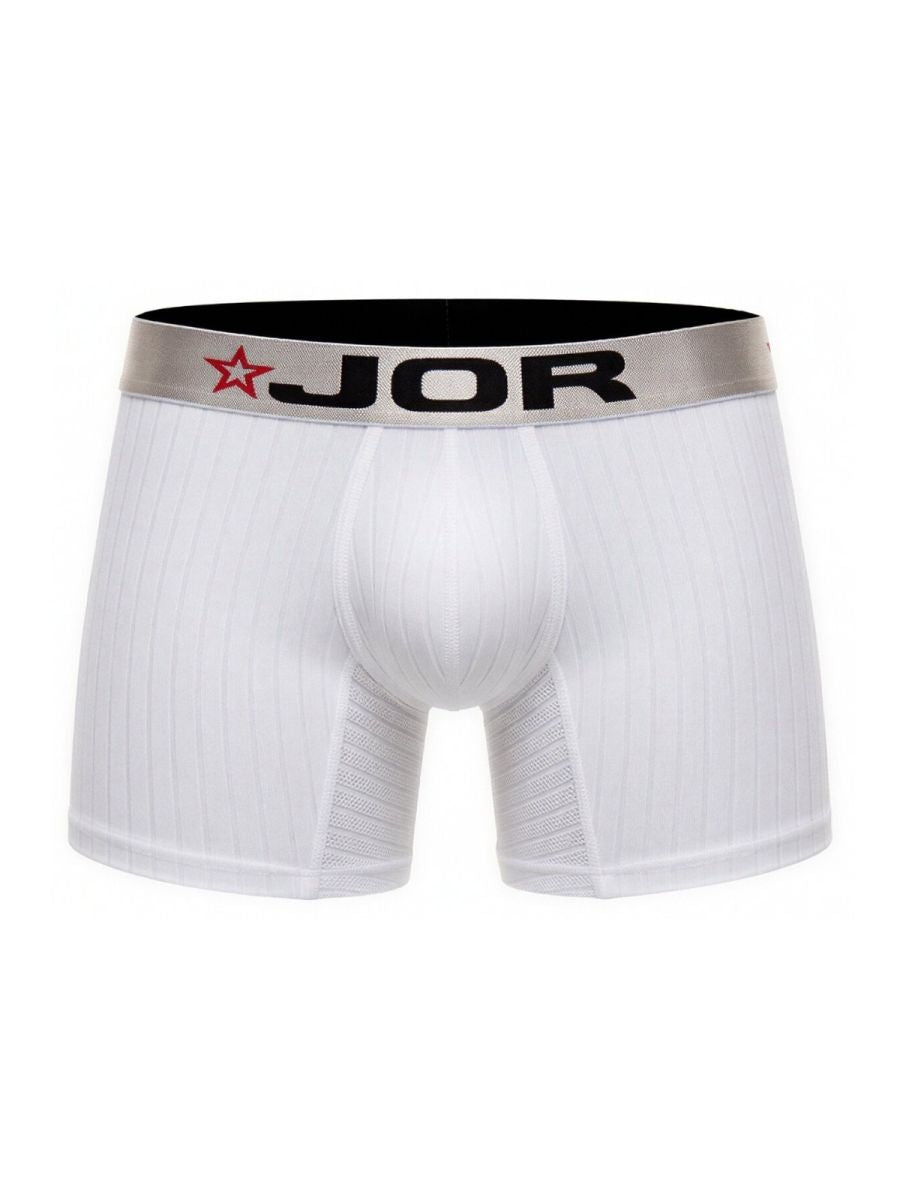 White Jor Cronos Boxer Brief by CITYBOYZ★USA, showcasing a comfortable fit and stylish design with soft fabric.