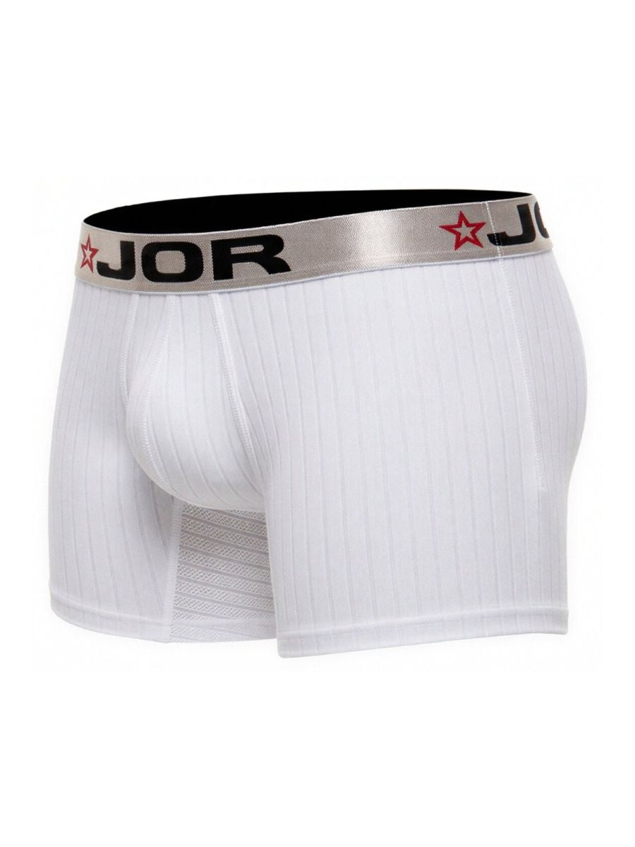 White CITYBOYZ★USA Jor Cronos Boxer Brief 2329 with a snug fit and comfortable waistband, displayed on a plain background.