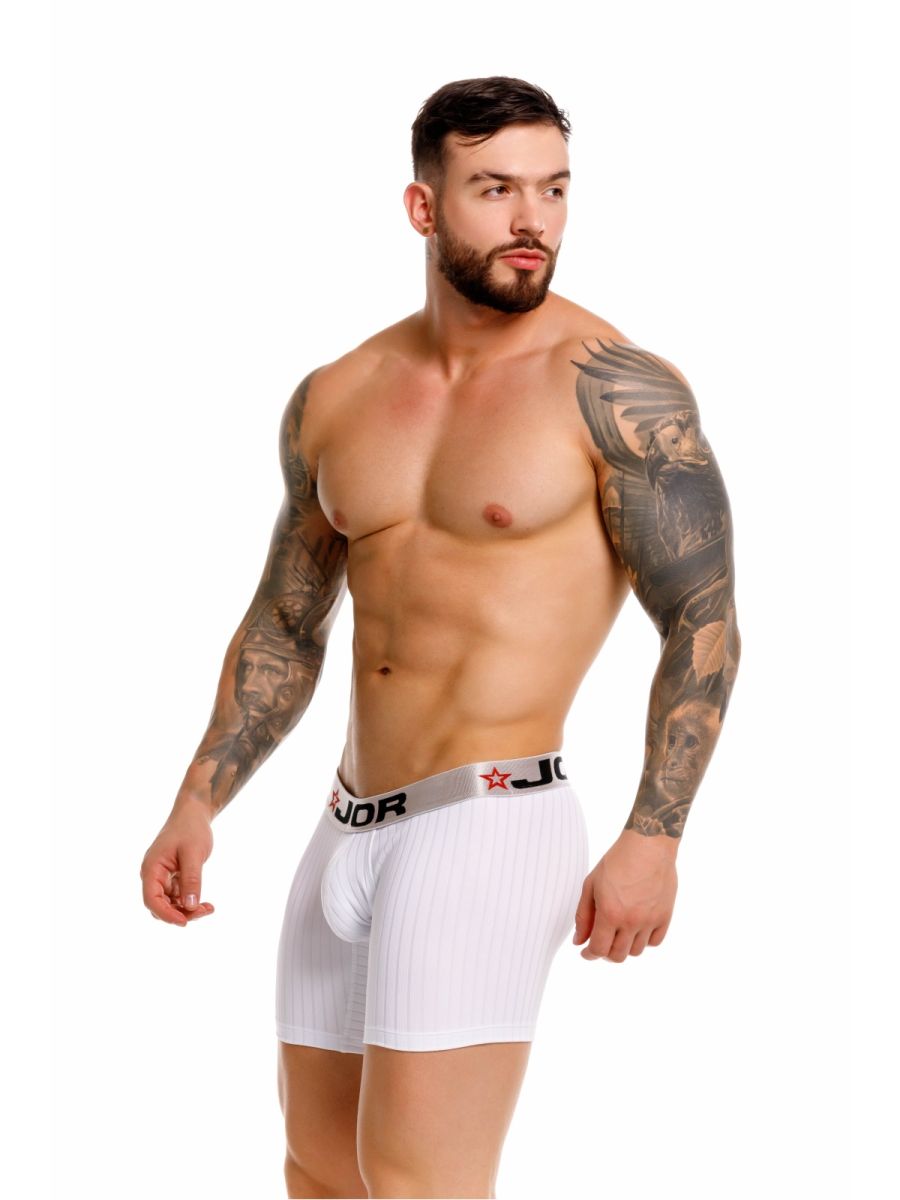 White CITYBOYZ★USA Jor Cronos Boxer Brief 2329 with sleek fit and comfortable waistband, displayed on a plain background.
