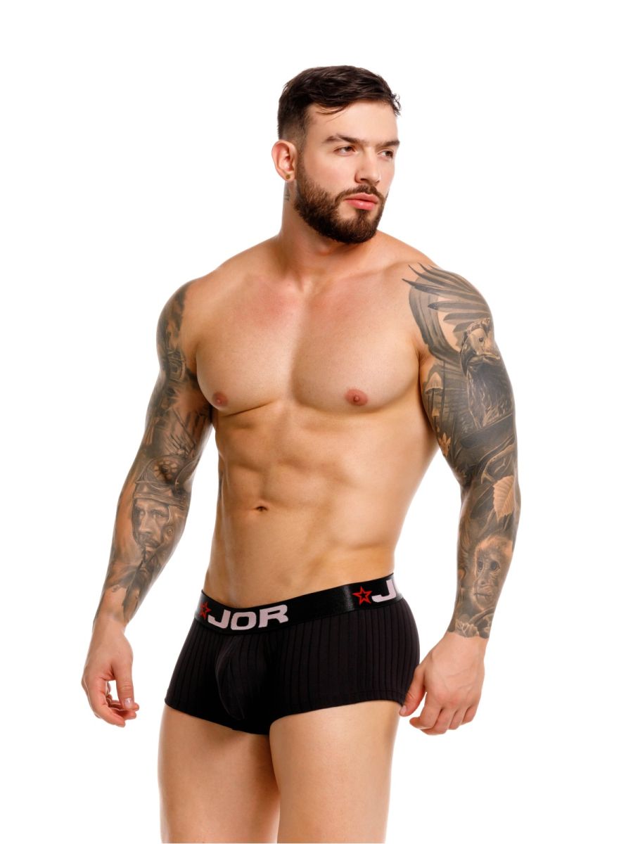 Black Jor Cronos Trunk 2330 boxer brief by CITYBOYZ USA, showcasing the comfortable fit and sleek design.