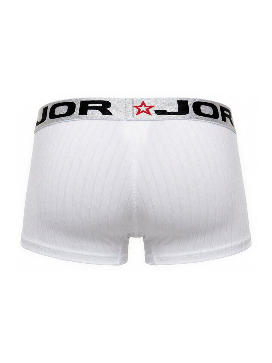White Jor Cronos Trunk 2330 boxer brief by CITYBOYZ★USA, showing the comfortable fit and sleek design.