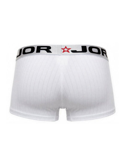 White Jor Cronos Trunk 2330 boxer brief by CITYBOYZ★USA, close-up view showing soft fabric and comfortable fit.