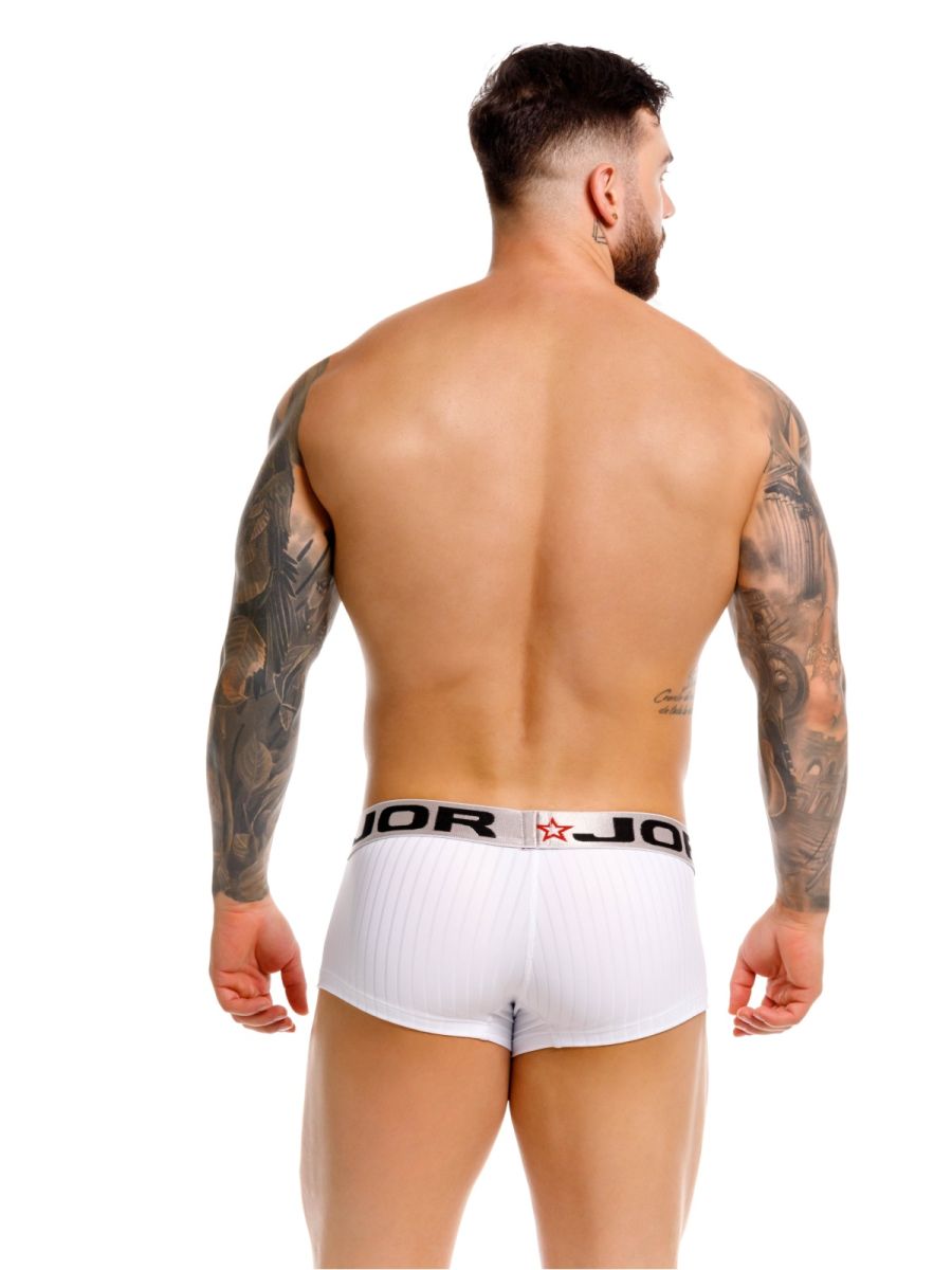 White Jor Cronos Trunk 2330 boxer briefs by CITYBOYZ USA featuring a comfortable fit and sleek design.