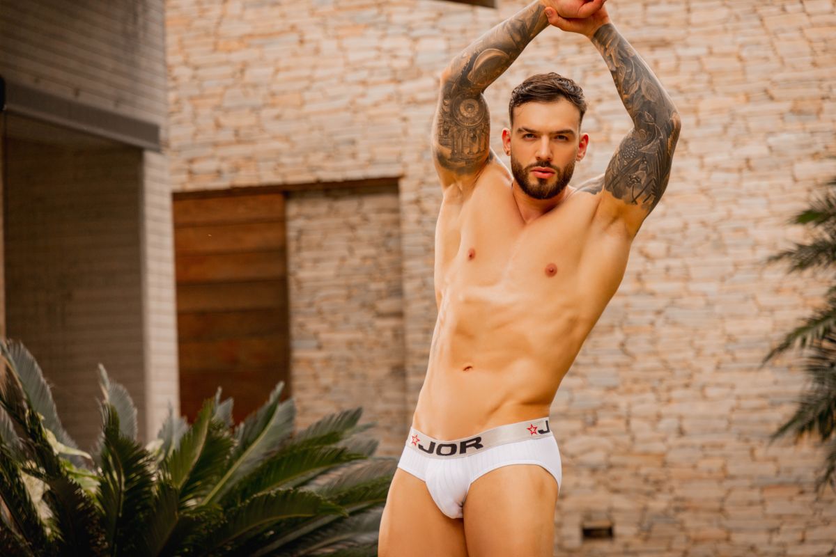 White Jor Cronos Brief 2331 by CITYBOYZ USA, men's premium underwear with comfortable fit and sleek design.
