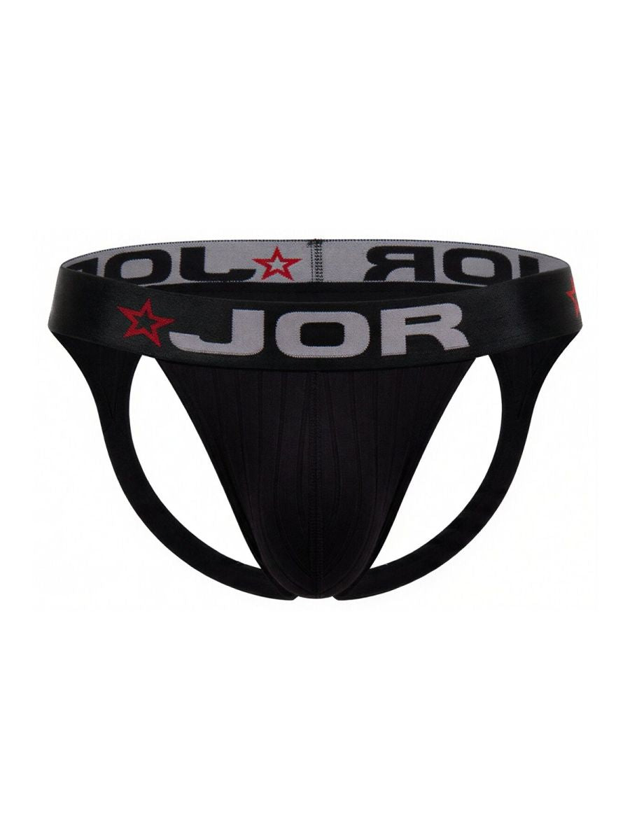 Black Jor Cronos Jockstrap by CITYBOYZ★USA, featuring supportive waistband and athletic fit, shown on a model.