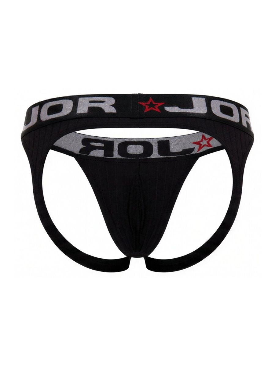 Black CITYBOYZ USA Jor Cronos Jockstrap 2332 with supportive waistband and durable fabric, designed for active wear.