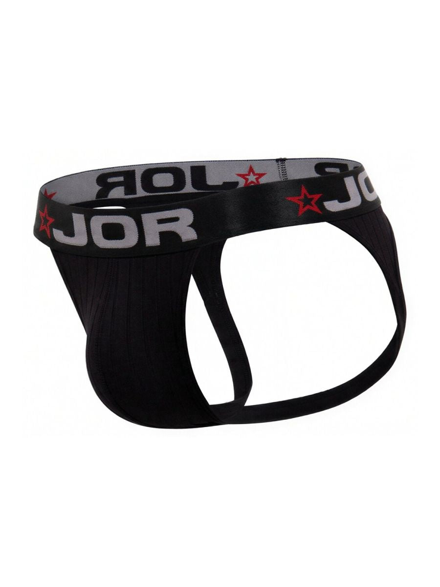 Black Jor Cronos Jockstrap by CITYBOYZ★USA with supportive waistband and athletic fit, designed for comfort and performance.