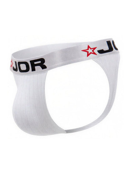 White Jor Cronos Thong by CITYBOYZ★USA, showcasing the sleek design and comfortable fit of this men's underwear.
