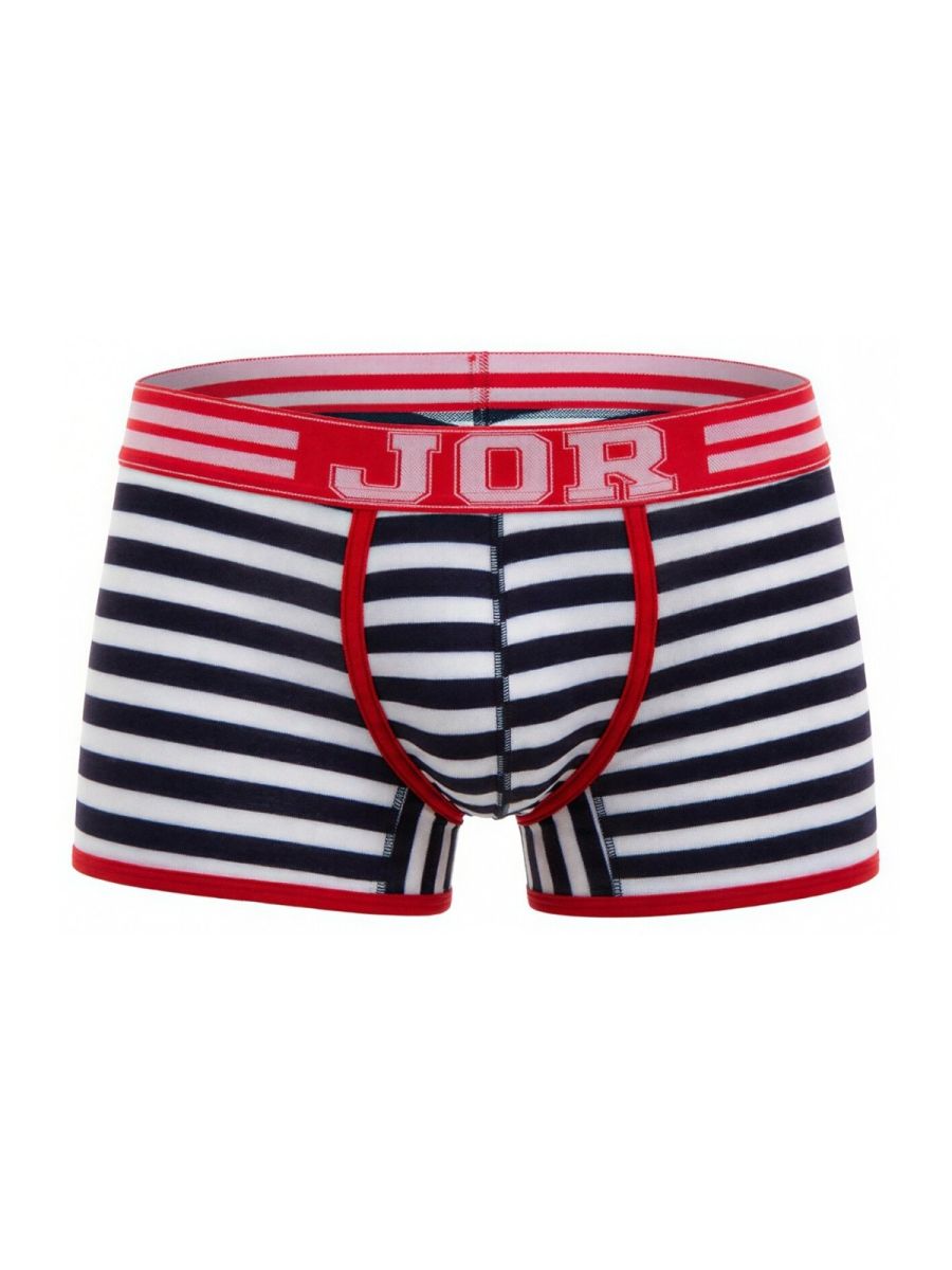 CityBOYZ USA Jor Santorini trunk underwear with stylish blue and white stripes, snug fit, and comfortable design for men.