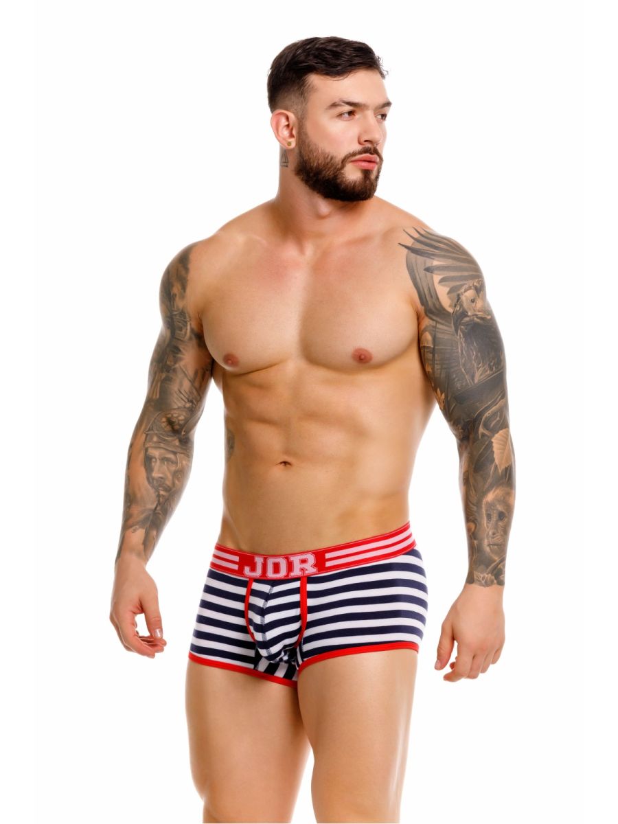 Striped men's trunk underwear from CITYBOYZ★USA's Jor Santorini Trunk 2334 collection, featuring comfortable fit and stylish design.