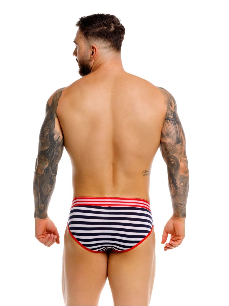 CityBoyz USA Jor Santorini Brief 2335 with stylish striped design, showcasing comfortable fit and vibrant colors.