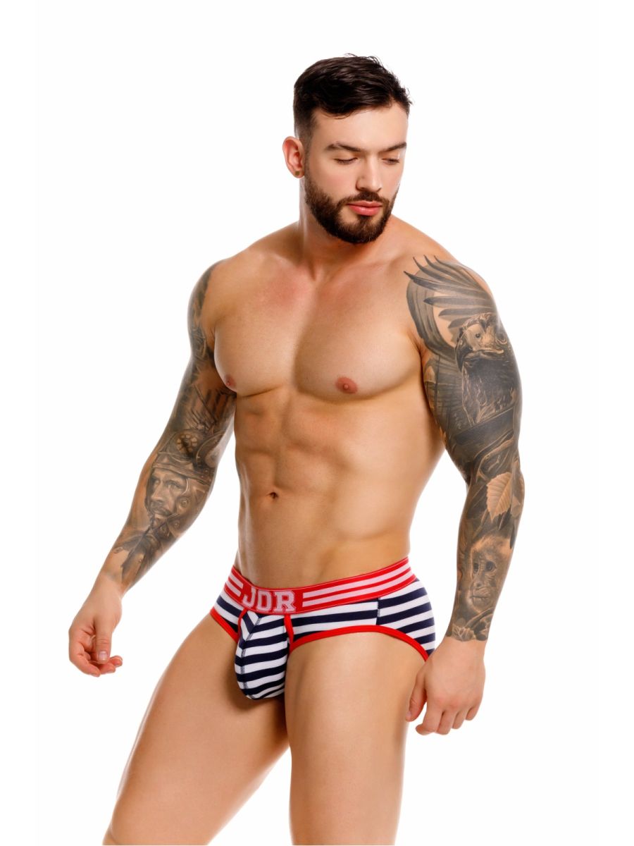 CityBOYZ USA Jor Santorini Brief 2335 with stylish striped design, offering comfortable fit and modern men's underwear.