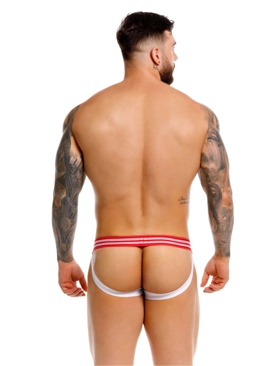 Striped CITYBOYZ USA Jor Santorini Jockstrap 2336 featuring a supportive design and vibrant stripe pattern.