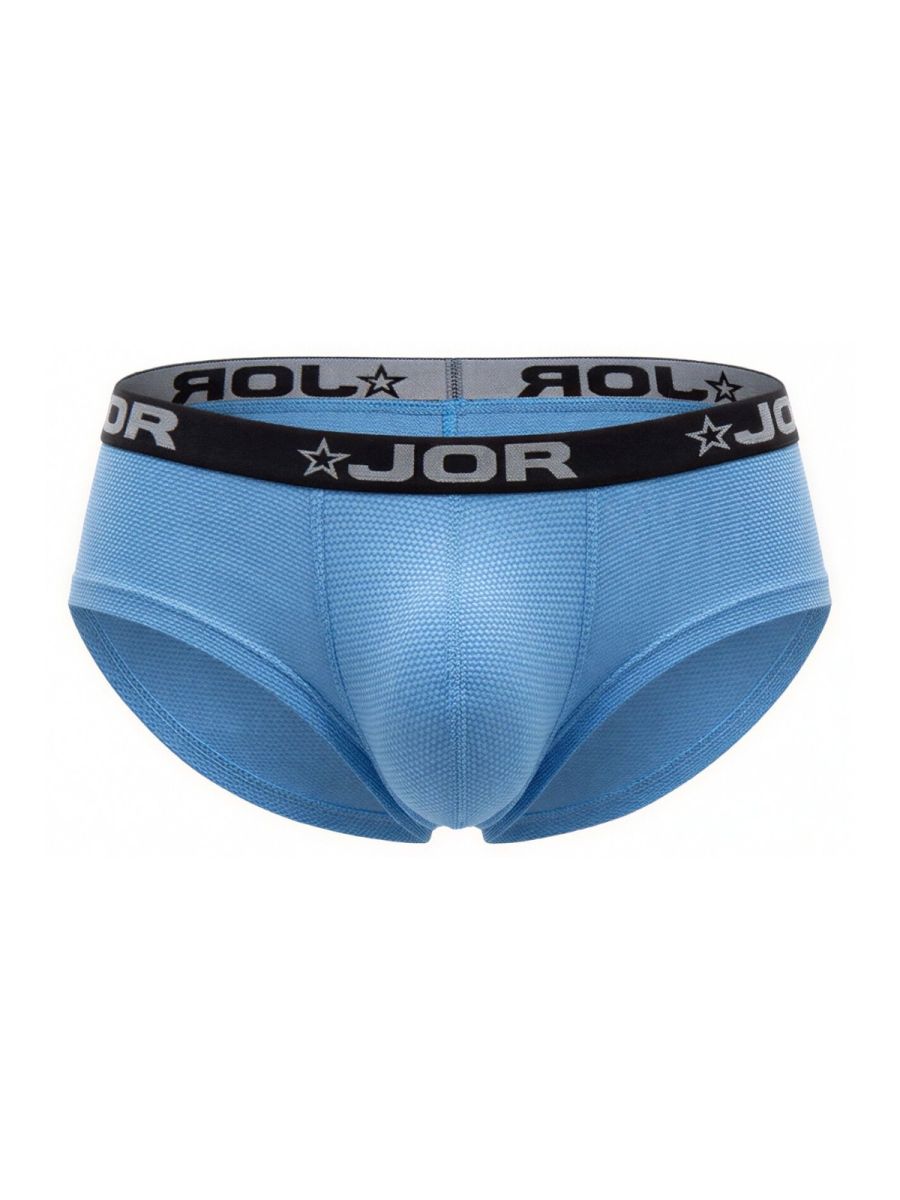 Blue CITYBOYZ★USA Jor Cannes Trunk 2345 men's underwear laid flat, showing the snug fit and waistband design.