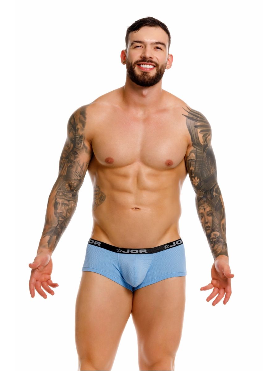 Blue CITYBOYZ★USA Jor Cannes Trunk 2345 men's underwear, snug fit with soft fabric, displayed on a plain background.