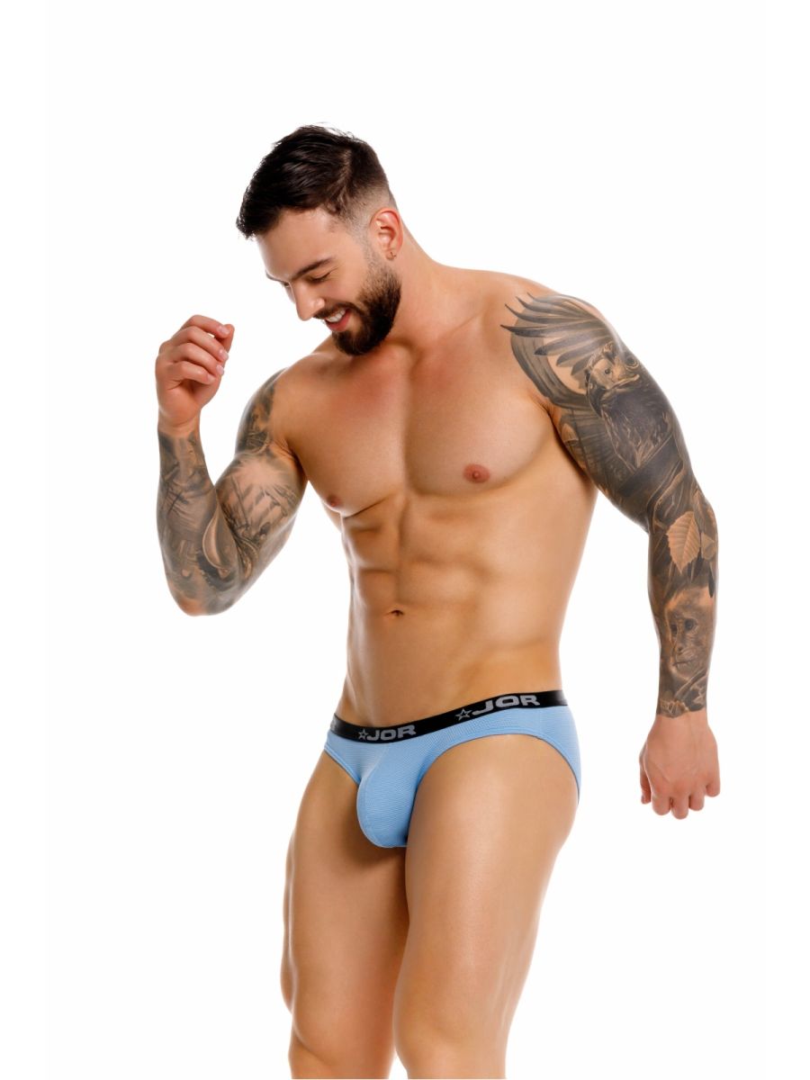 Blue Jor Cannes Bikini Underwear by CITYBOYZ★USA, featuring smooth fabric and comfortable fit, shown on a model.