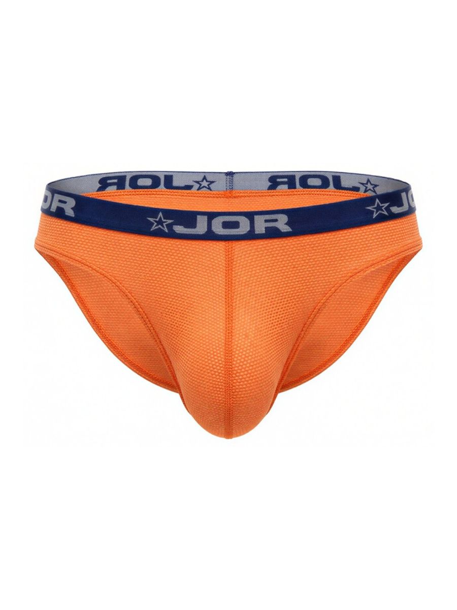 Orange CITYBOYZ★USA Jor Cannes Bikini Underwear with smooth fabric and comfortable fit, shown on a model.