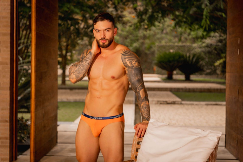 Orange CITYBOYZ★USA Jor Cannes Bikini Underwear with sleek design and comfortable fit, displayed on a neutral background.