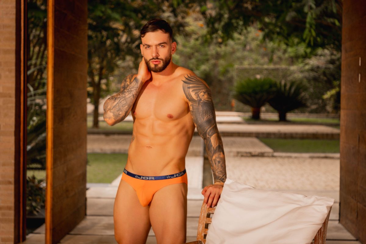Orange CITYBOYZ★USA Jor Cannes Bikini Underwear with sleek design and comfortable fit, displayed on a neutral background.